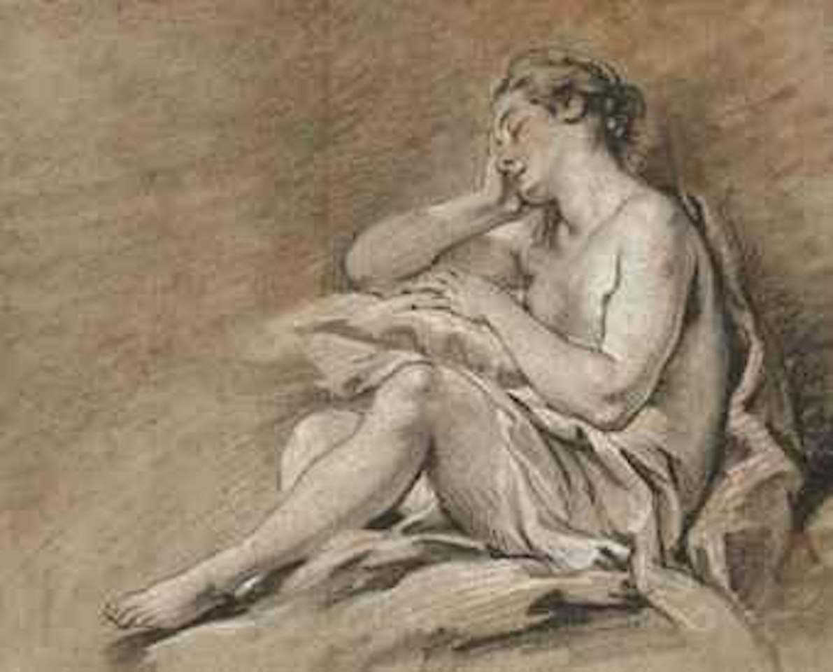 Etude de jeune femme endormie by Francois Boucher