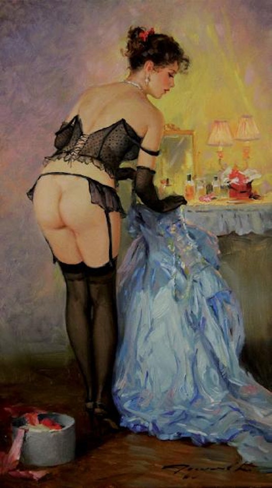 La robe bleue by Constantin Razoumov