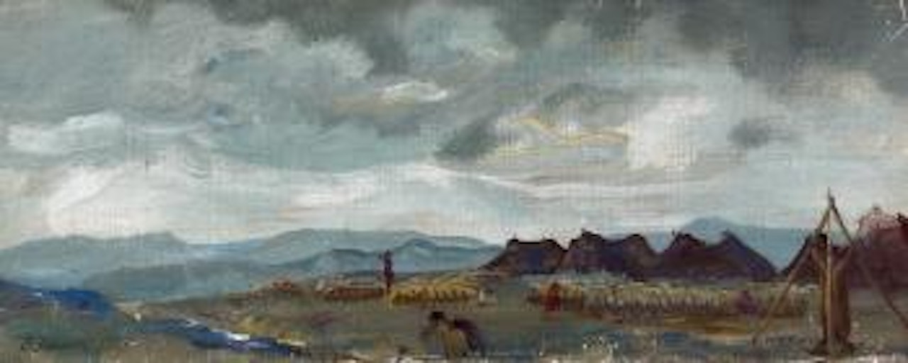 Campement sur la route du Cachemire by Alexander Evgenievich Yakovlev