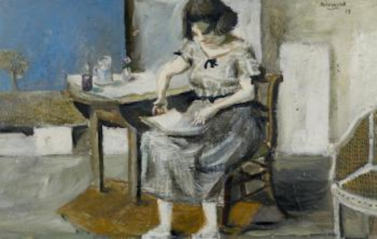 Jeune fille à la lecture by Paul Rebeyrolle