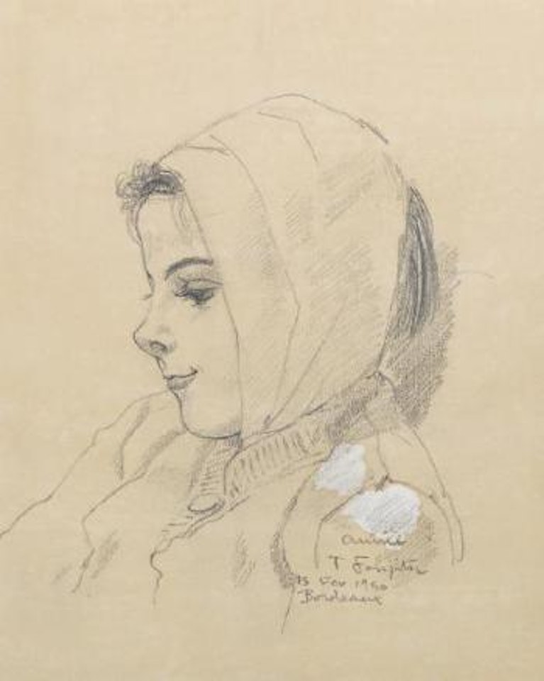 Portrait d'Anne Grosjean enfant by Leonard Tsuguharu Foujita