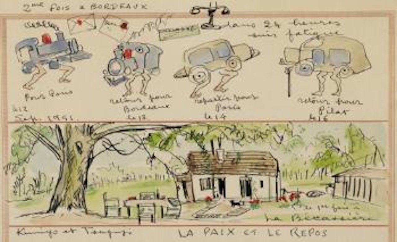 La paix et le repos, 2ème fois à Bordeaux, 1ère fois à la Bécassière by Leonard Tsuguharu Foujita