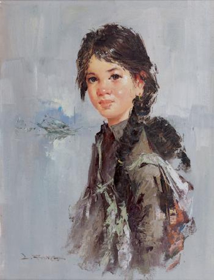 Jeune fille by Lee Man Fong
