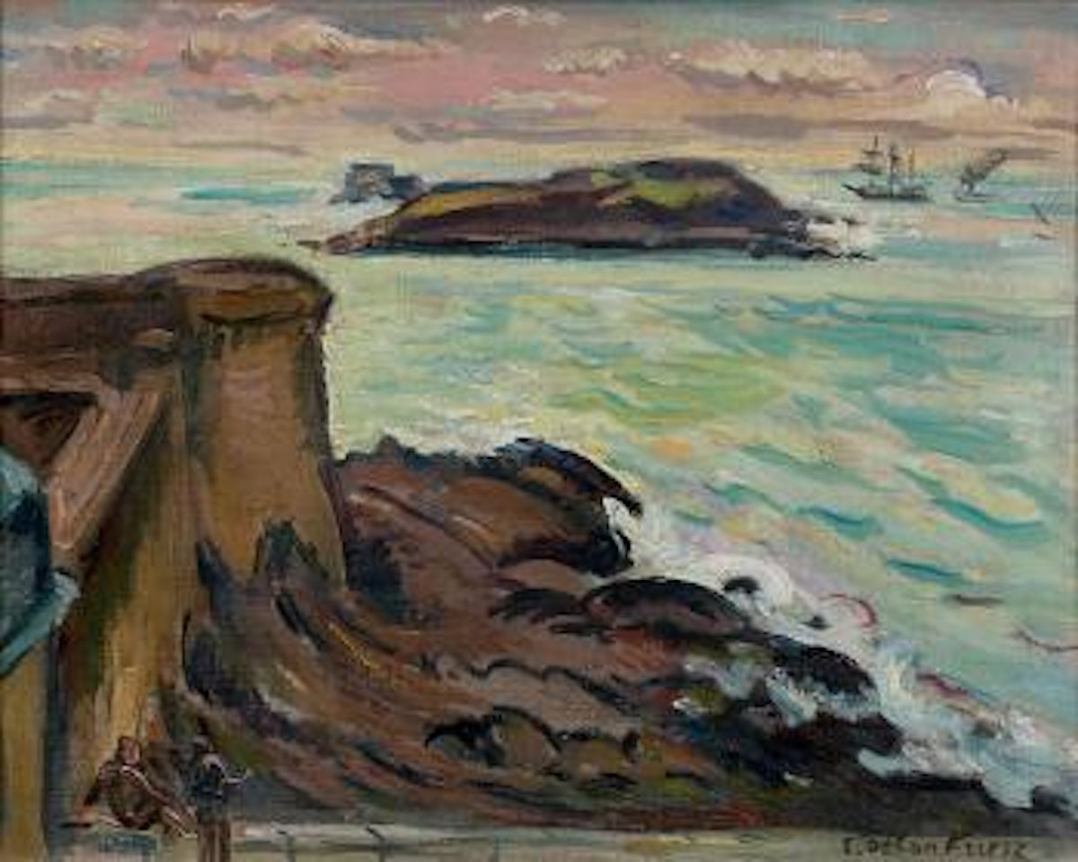 Les remparts de Saint Malo, la tour Bidouane by Othon Friesz