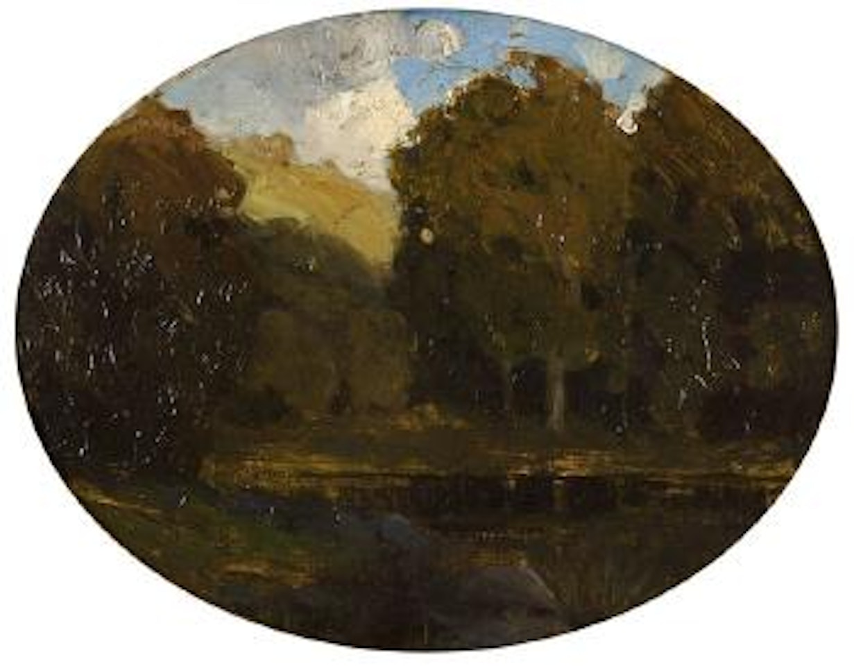 Verdant summer landscape by William Wendt
