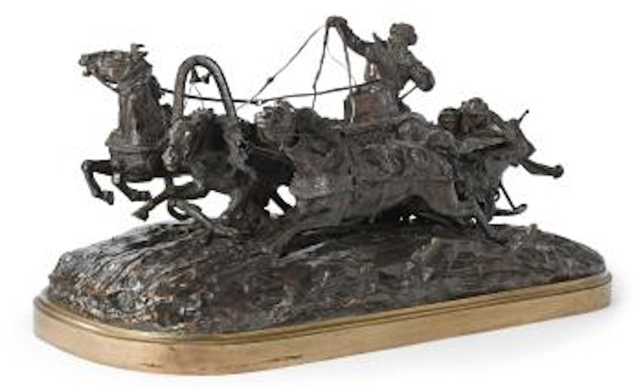 A pleasure ride in a Winter troika by Eugene Alexandrovic Lanceray