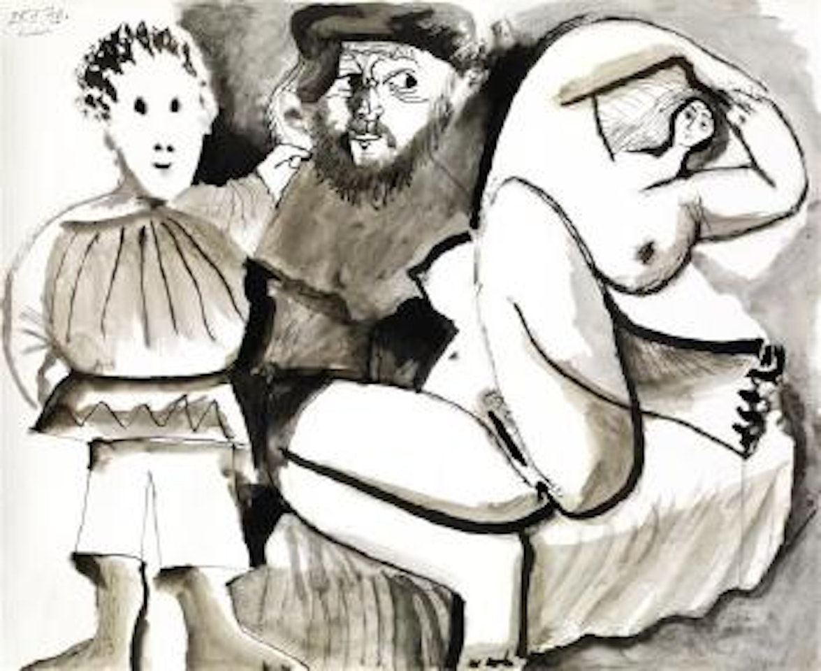 Femme et deux personnages by Pablo Picasso