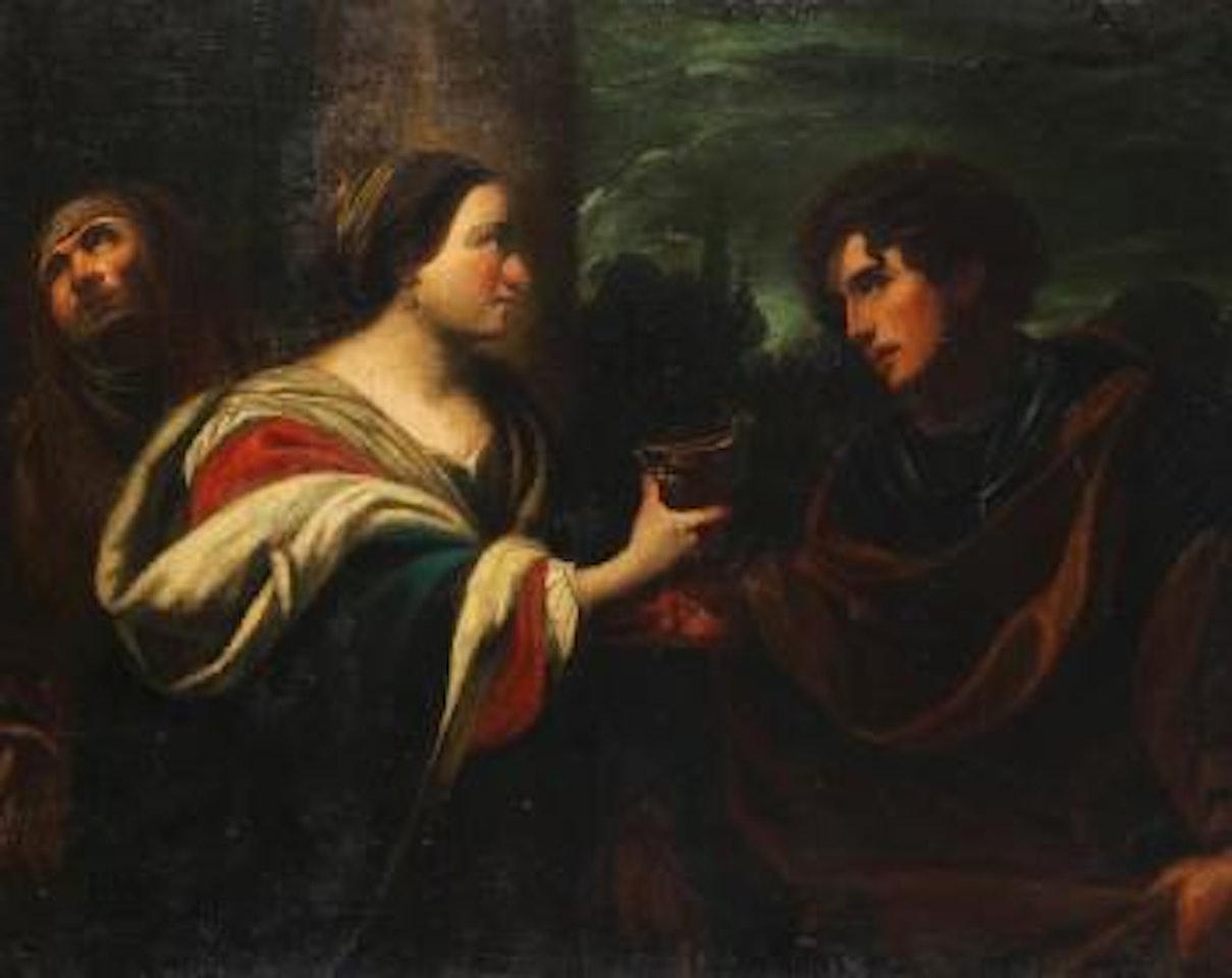 Sophonisbe empfängt durch einen Boten den Giftbecher by Simon Vouet