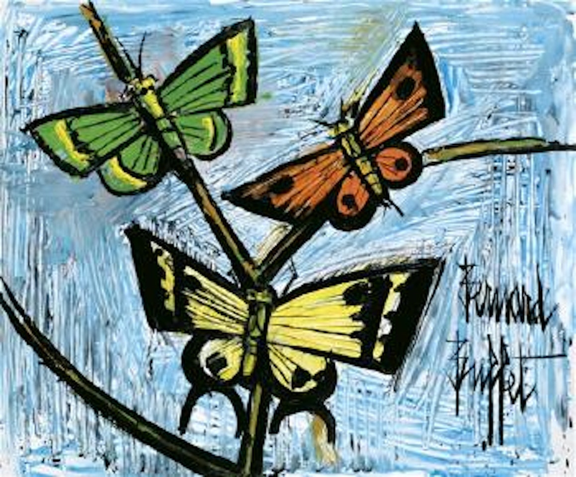 Trois papillons by Bernard Buffet
