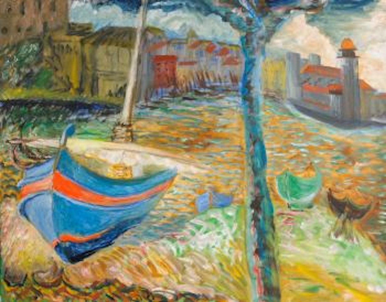 Den blå båten, Collioure by Sigrid Hjertén