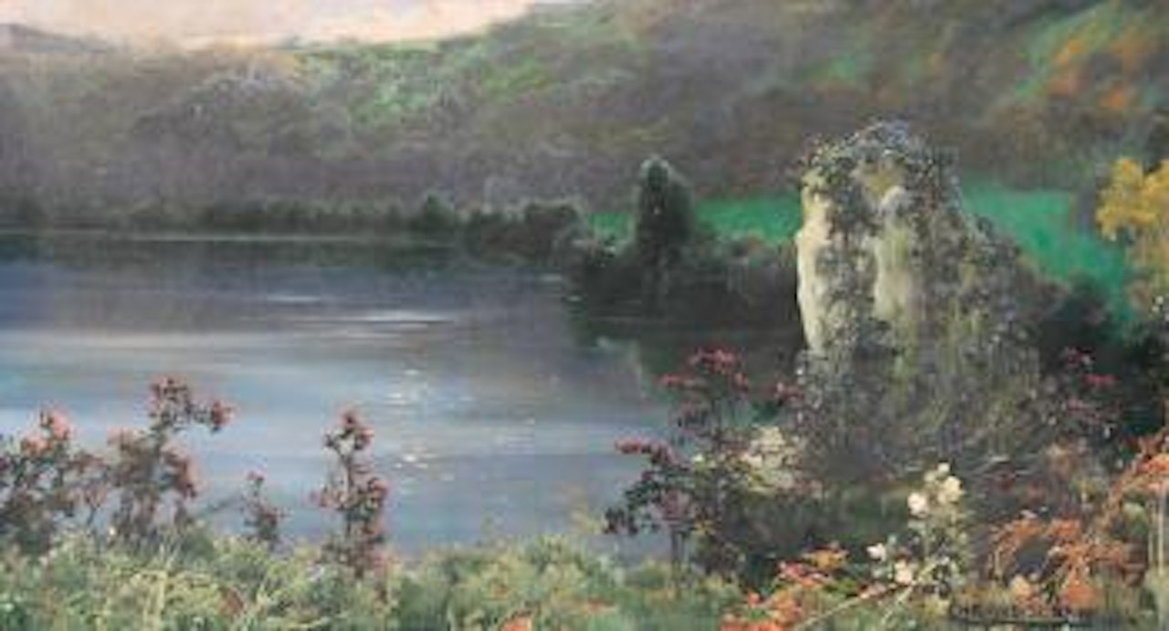 Landschaft am Seeufer by Enrique Serra Y Auqué