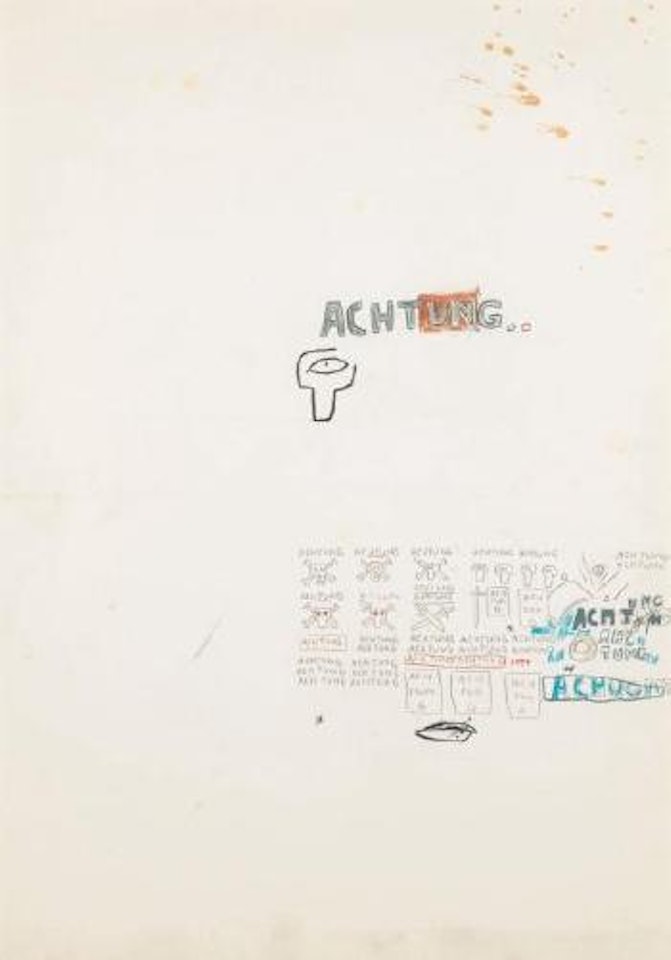 Untitled (Achtung) by Jean-Michel Basquiat