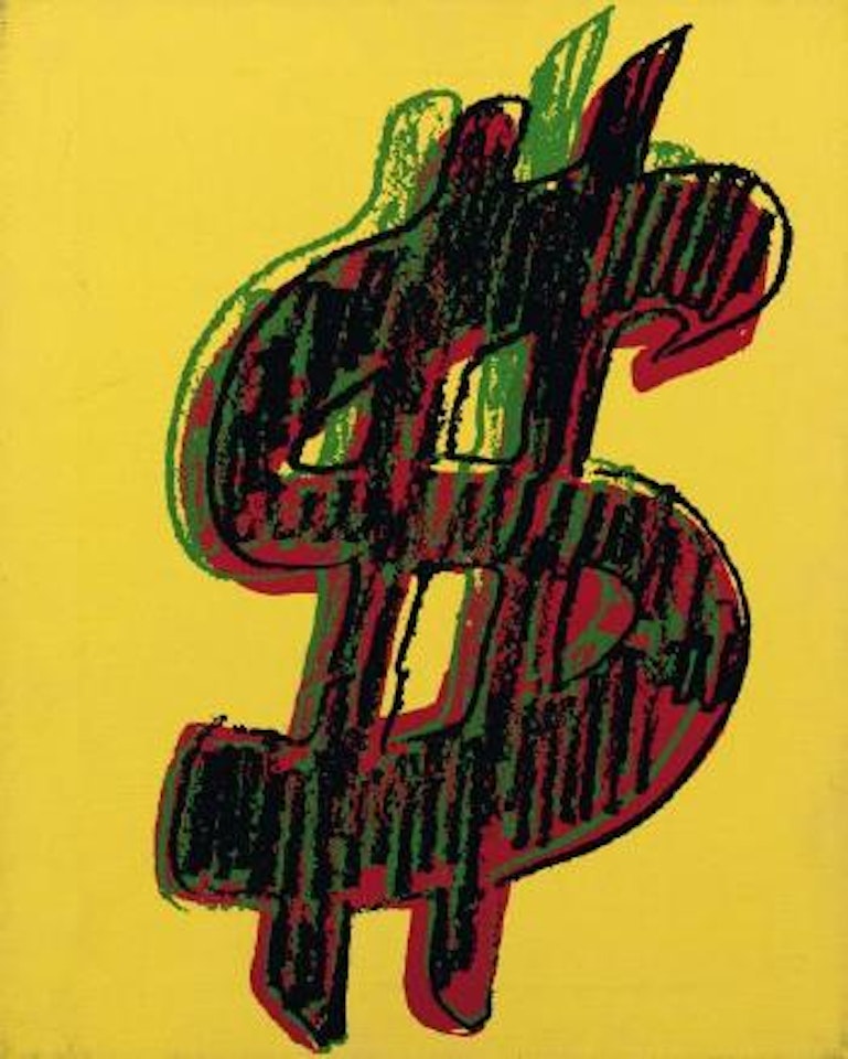 Dollar sign by Andy Warhol