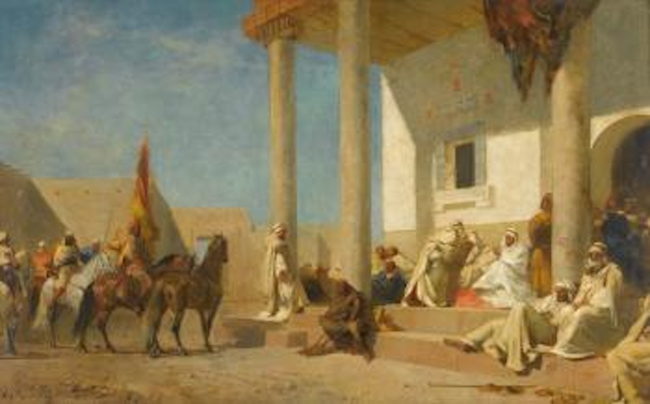 Audience Chez Un Khalifat (Sahara) by Eugene Fromentin