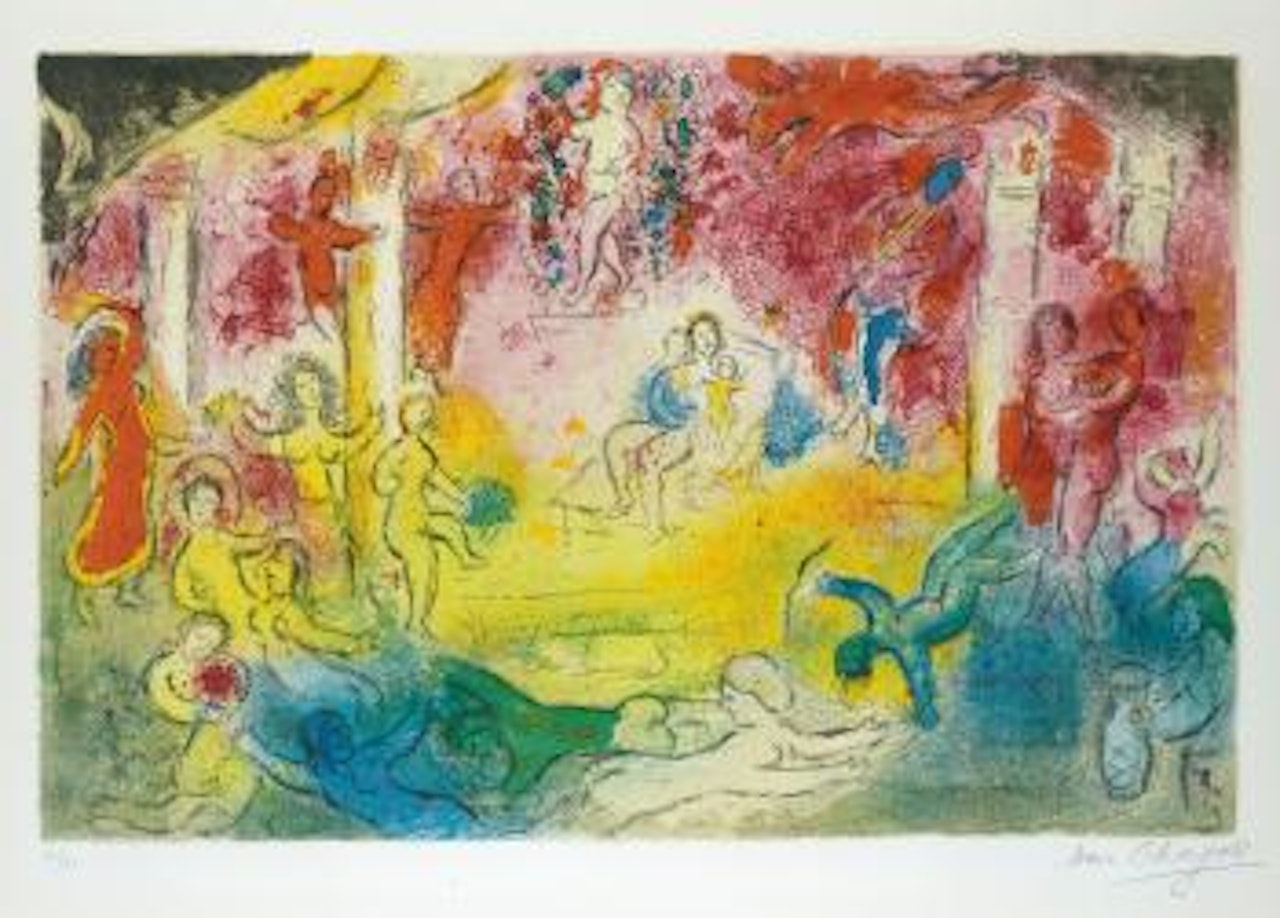 Daphnis And Chloe: Temple And History Of Bacchus (M. 346) by Marc Chagall