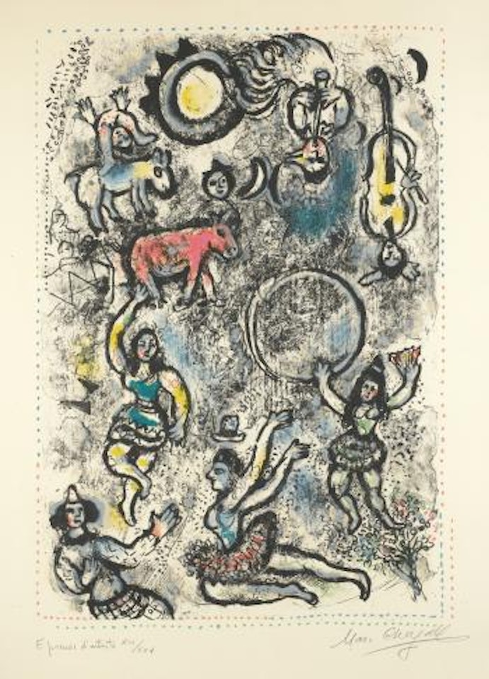 The Tumblers (M. 591) by Marc Chagall