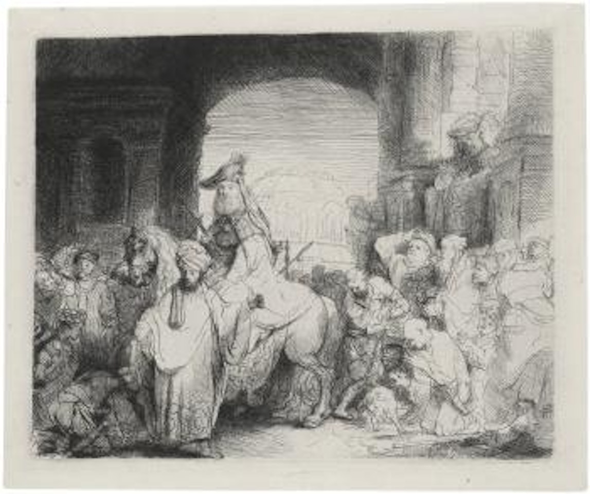 The Triumph Of Mordecai (B., Holl. 40; H. 172; Bb. 41-1) by Attributed to Rembrandt Harmensz van Rijn