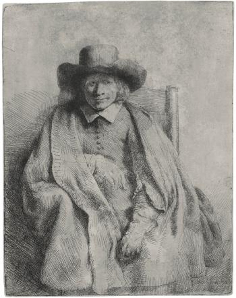Clement De Jonghe, Printseller (B., Holl. 272; H. 251; Bb. 51-C) by Attributed to Rembrandt Harmensz van Rijn