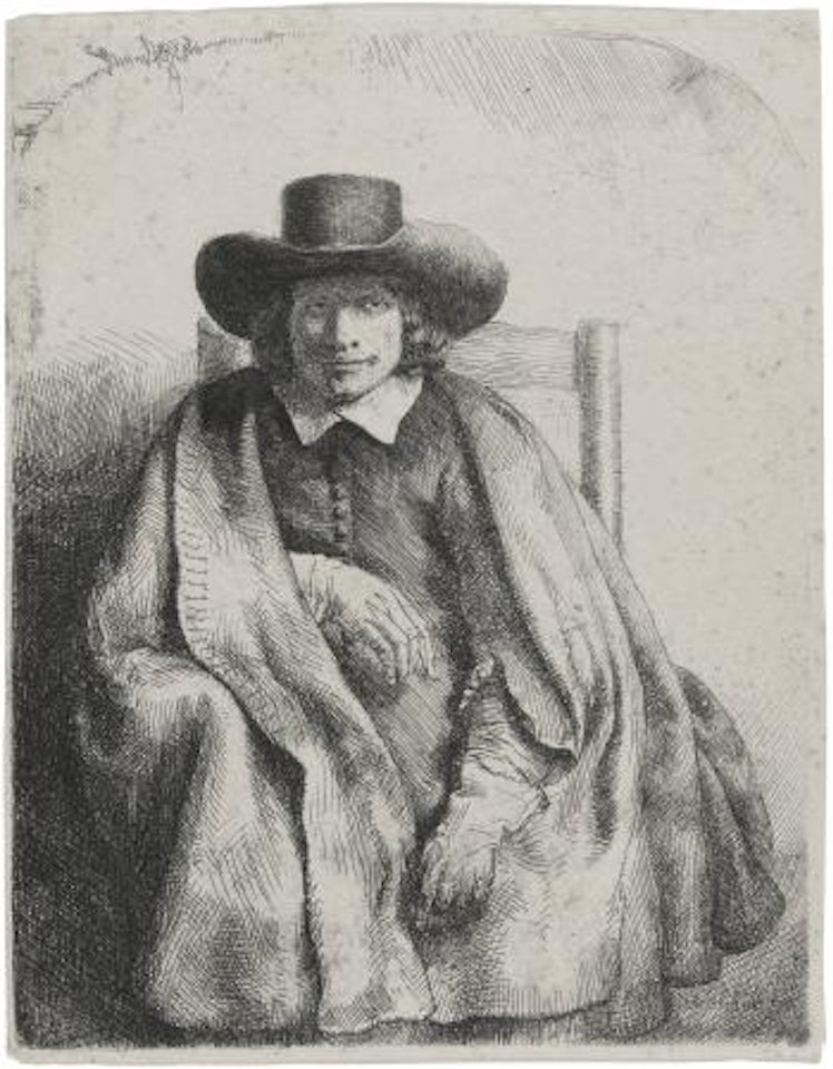 Clement De Jonghe, Printseller (B., Holl. 272; H. 251; Bb. 51-C) by Attributed to Rembrandt Harmensz van Rijn