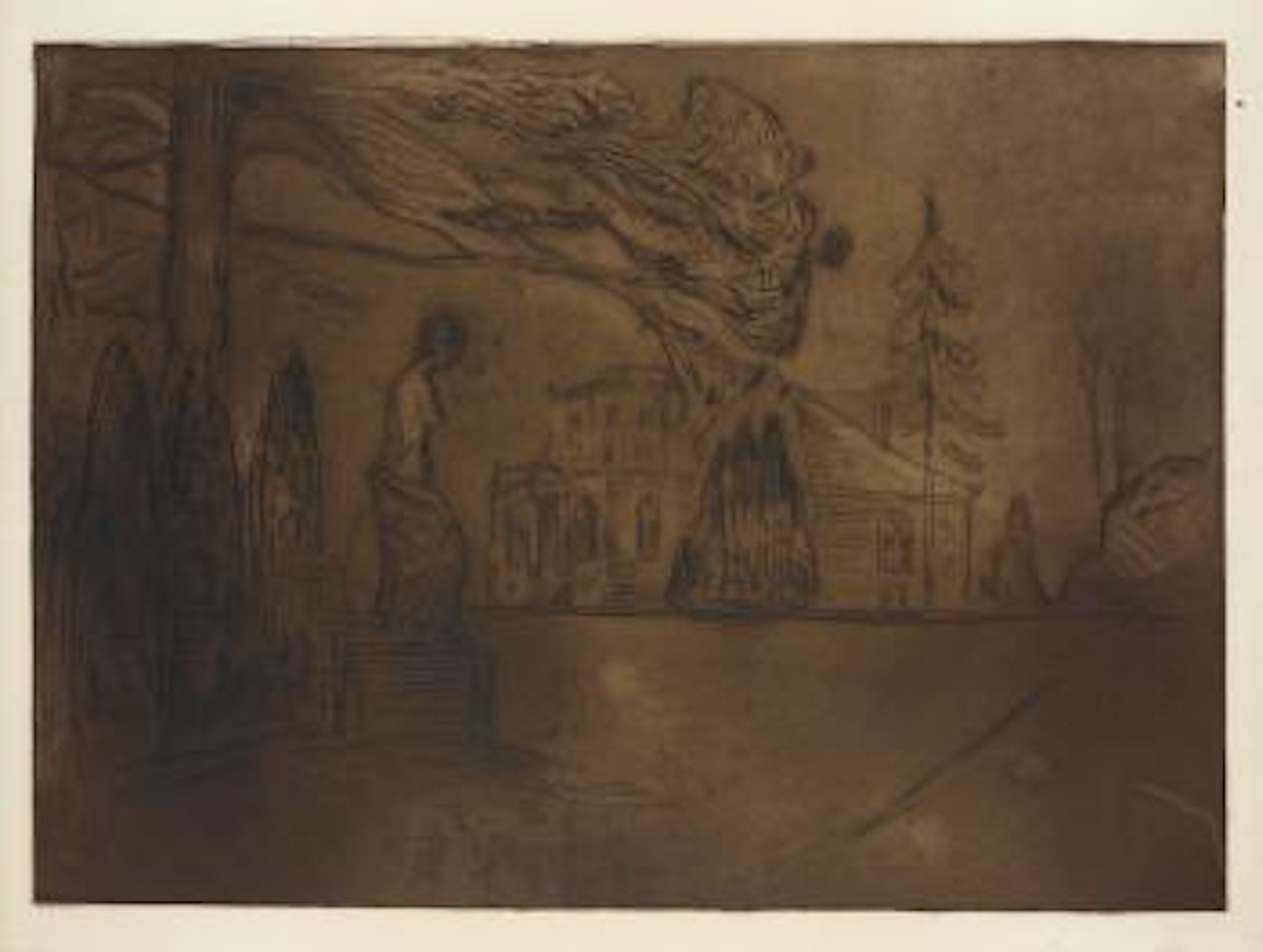 Linde Portfolio: The Garden At Night (Schiefler 189; W. 221) by Edvard Munch