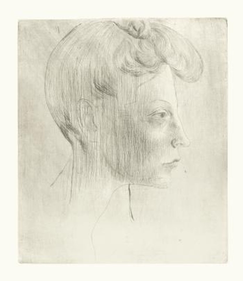 TÃªte De Femme, De Profil (Bloch 6; Baer 7) by Pablo Picasso