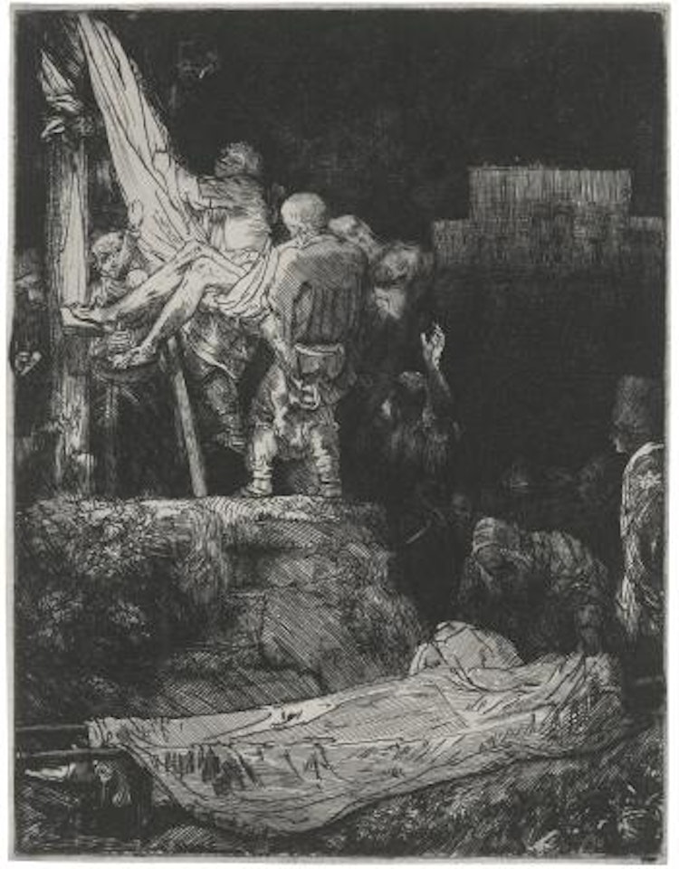 The Descent From The Cross By Torchlight (B., Holl. 83; H. 280; Bb. 54-G) by Attributed to Rembrandt Harmensz van Rijn
