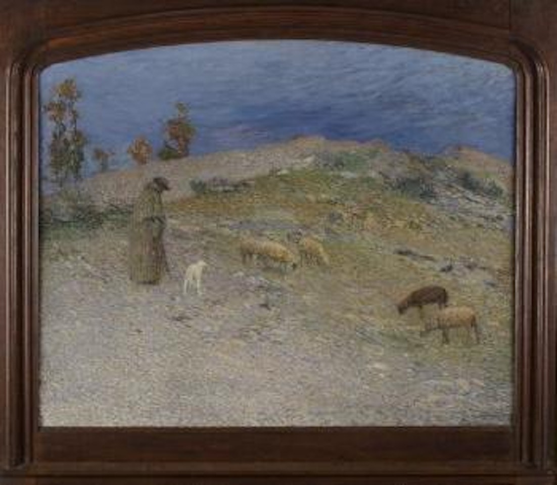 Berger et ses moutons dans les Causses, Lot by Henri Jean Guillaume Martin