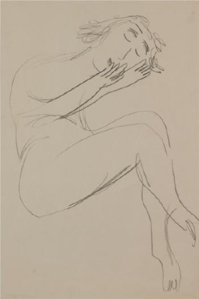 Model resting, London by Charles Blackman