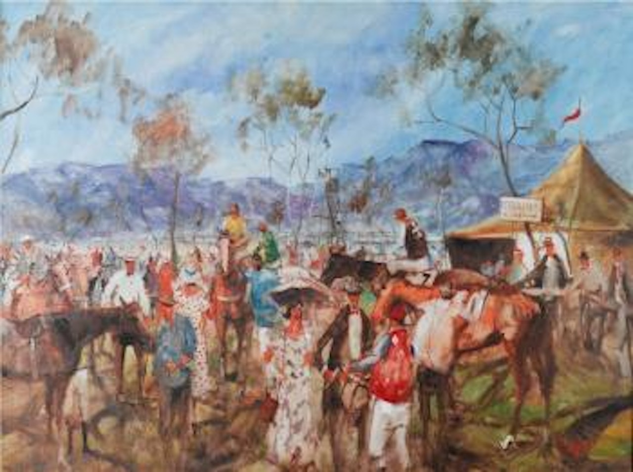 The saddling enclosure by Hugh Sawrey
