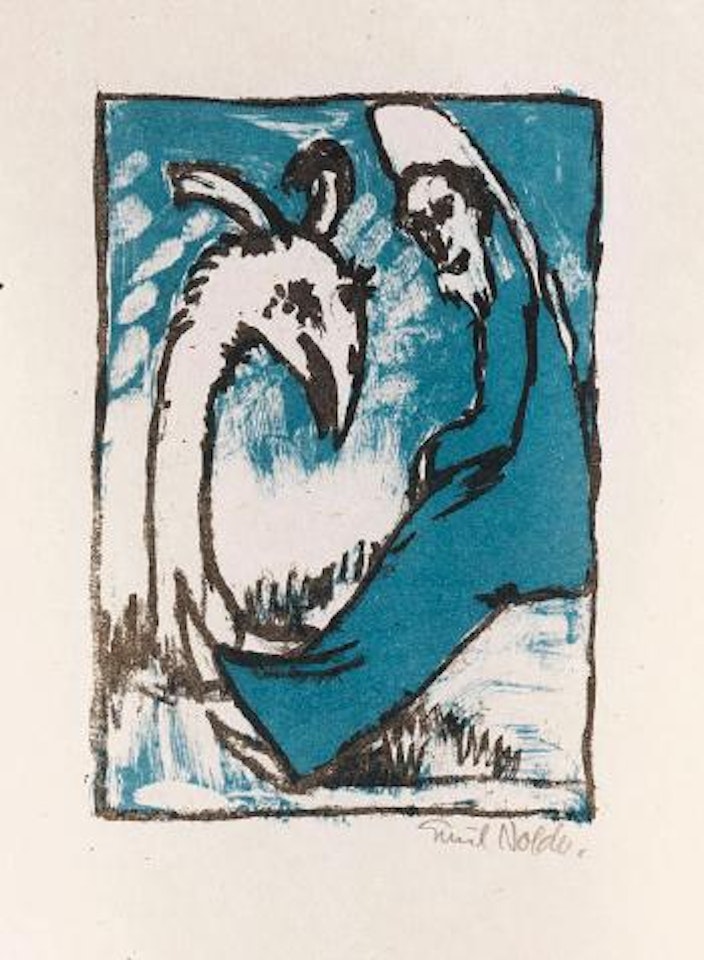 Eremit und Vogel by Emil Nolde