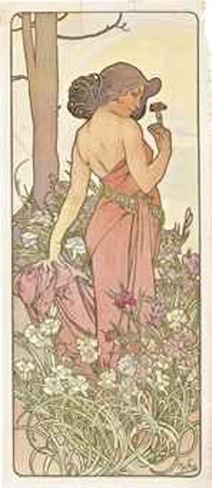 The Carnation by Alphonse Mucha