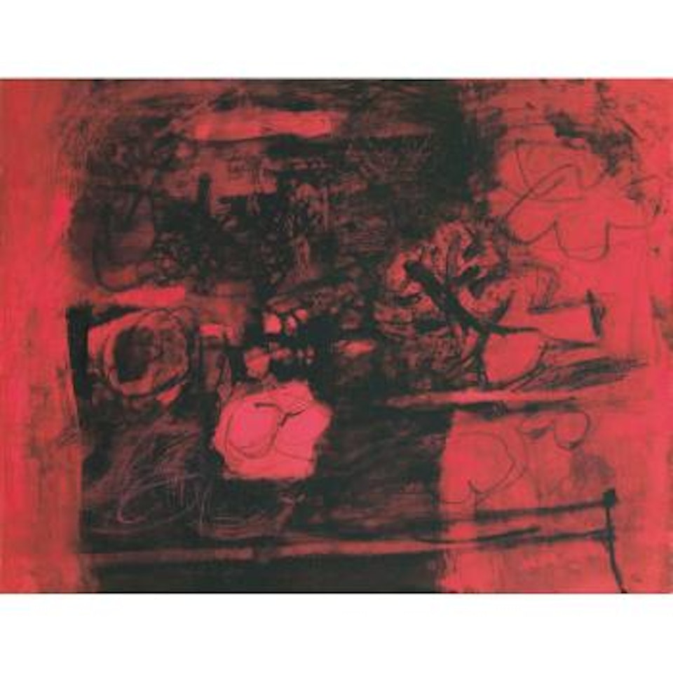 Nature Morte Au Fond Rouge by Antoni Clavé