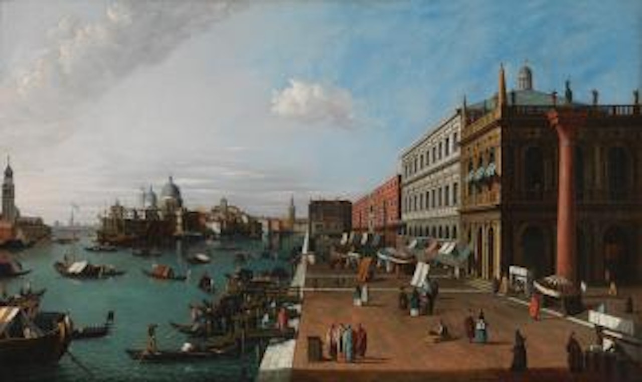Venice, a View From The Piazzetta Di San Marco Looking Towards The Dogana And Santa Maria Della Salute by Canaletto