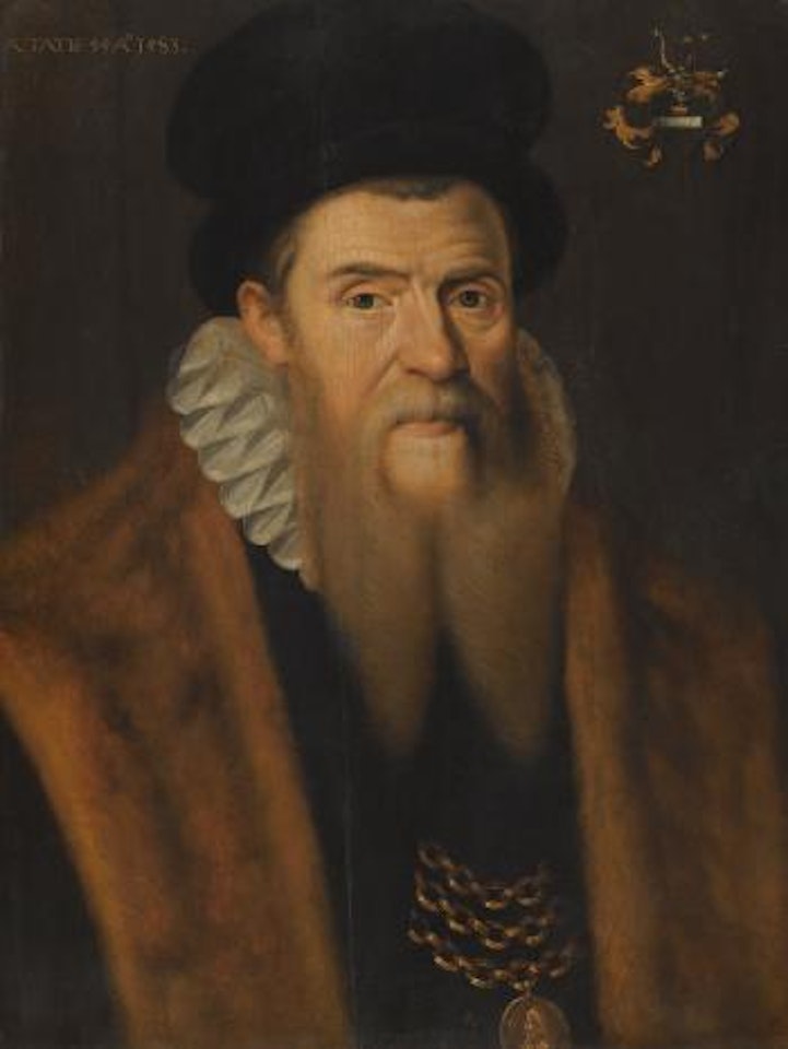 Portrait Of a Bearded Man, Head And Shoulders, Wearing a White Ruff, a Fur Collar And a Medallion by Netherlandish School