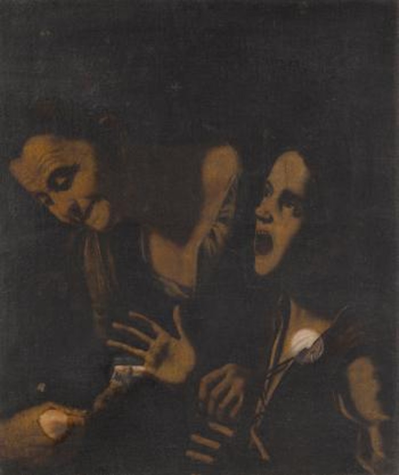 A Young Boy Bitten By a Mouse Helped By An Old Woman by Caravaggio