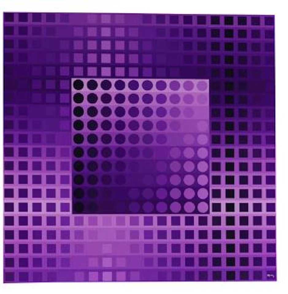 Monocolour violet/violet by Victor Vasarely
