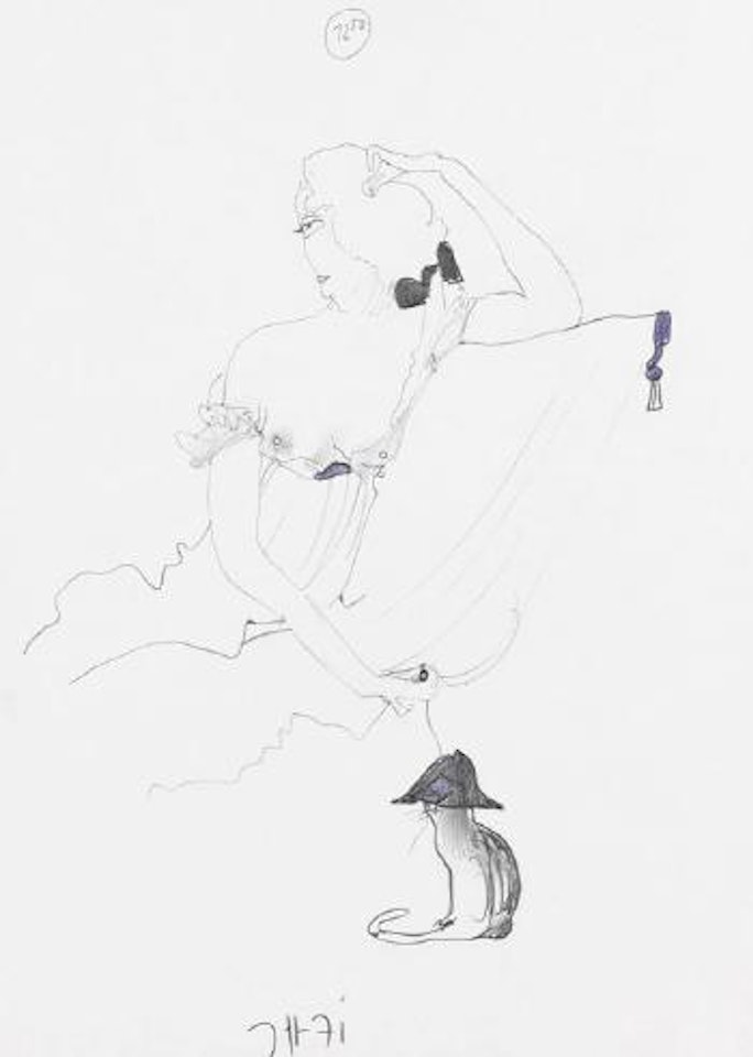 Ohne Titel (Lydia mit Mädchen) by Horst Janssen