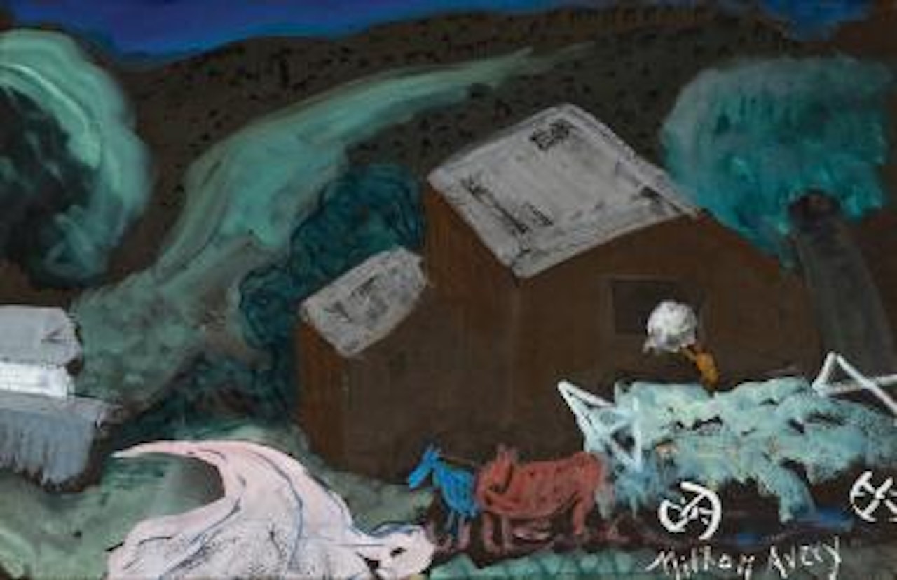 Hay wagon by Milton Avery