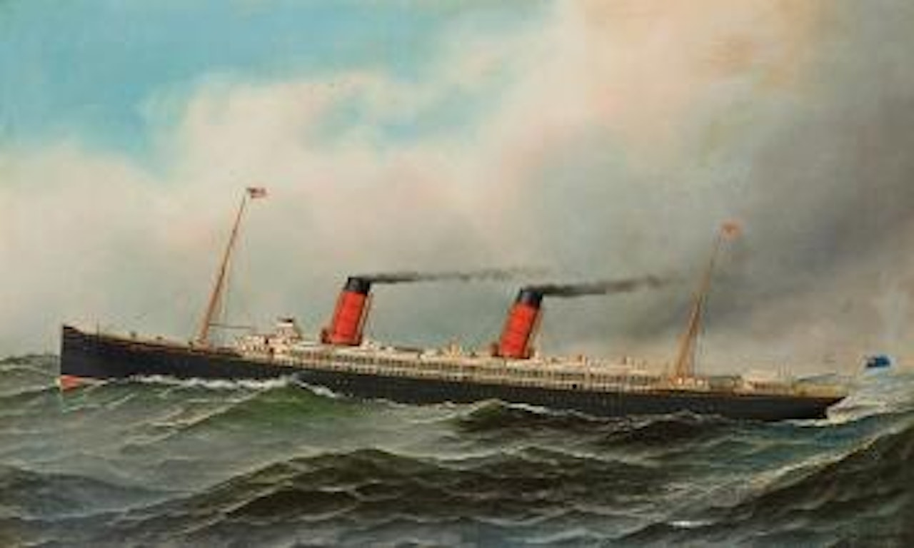 The SS Lucania by Antonio Jacobsen