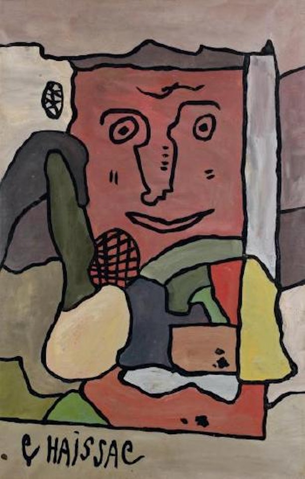 Composition au grand visage by Gaston Chaissac