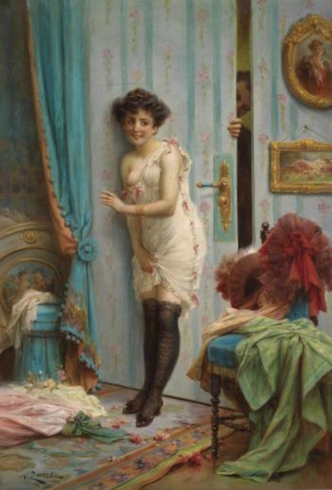 Nicht hineinschauen by Hans Zatzka