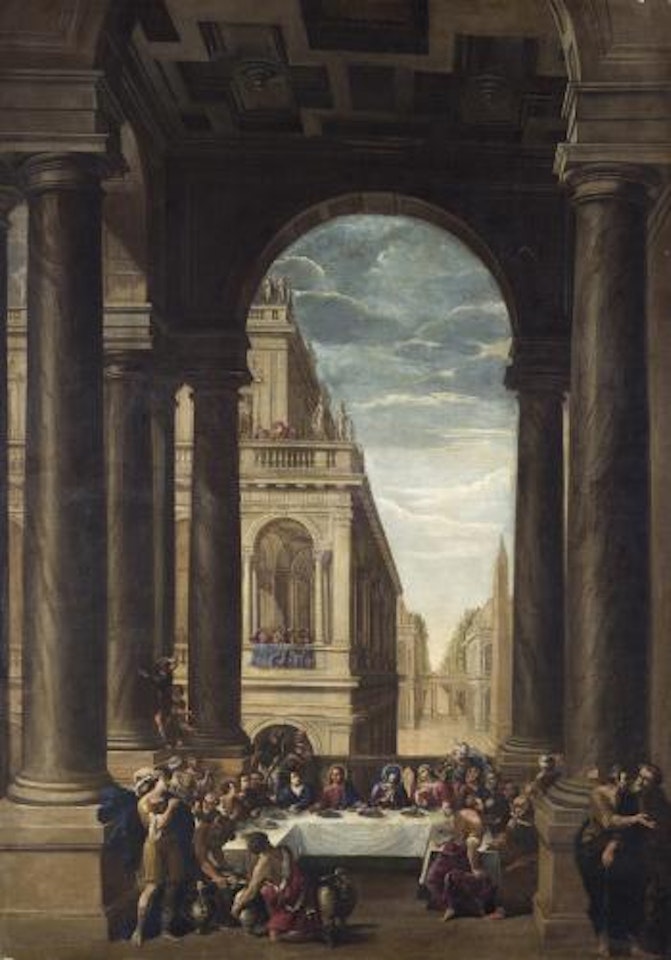 The wedding at Cana by Pier Francesco Garoli  by Luigi Garzi by Filippo Lauri