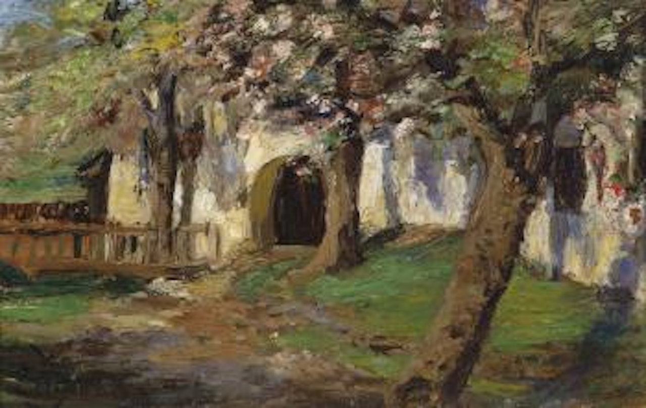 Apple trees in blossom by Olga Wisinger-Florian