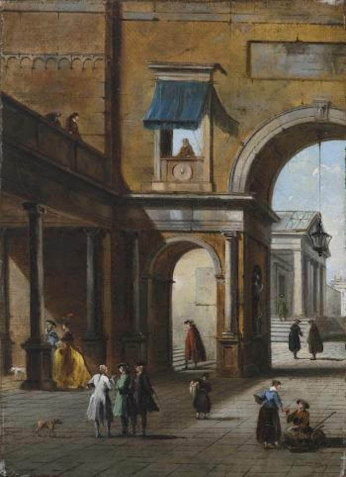 Architectural capriccios by Giuseppe Bernardino Bison