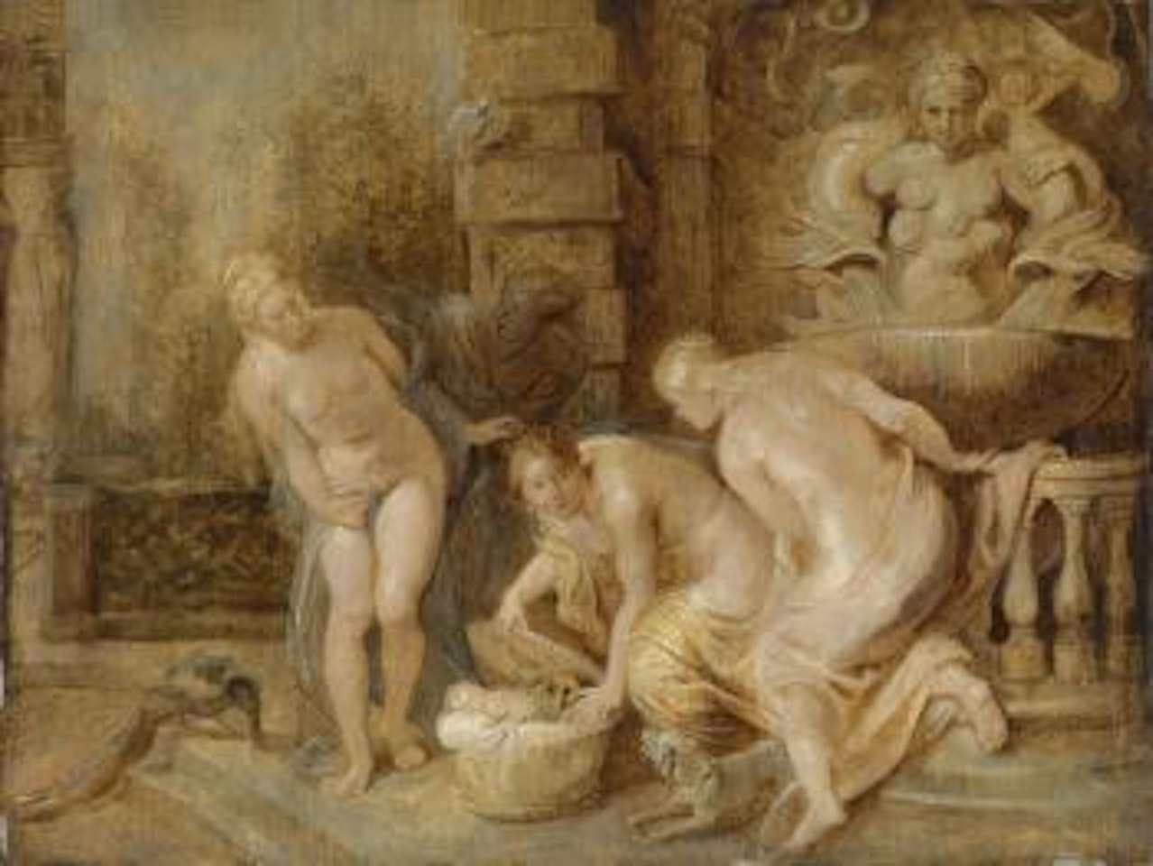 The discovery of the young Erichthonius by the daughter of Cecrops (Ovid, Met. II, 553–563) by Peter Paul Rubens