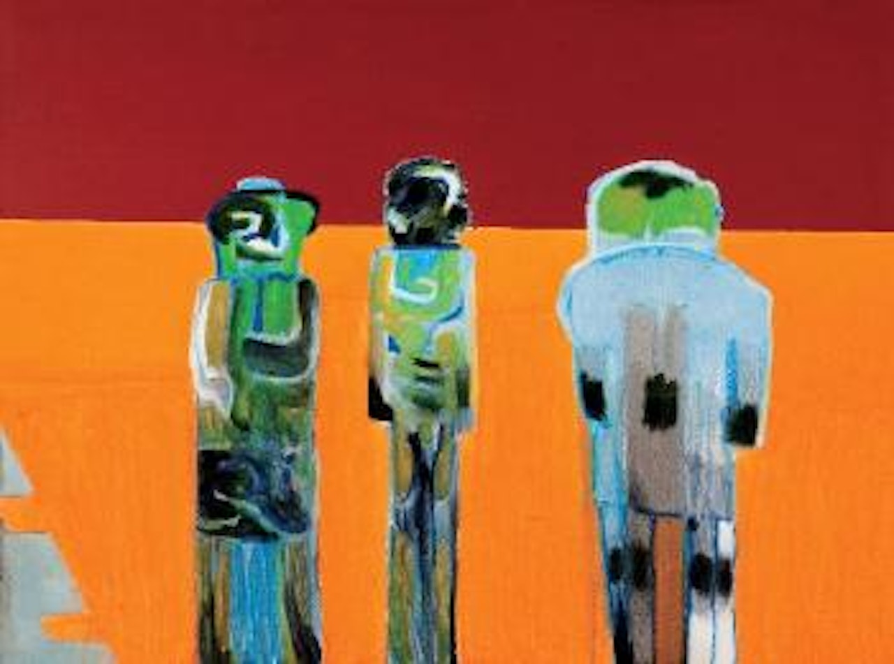 Two sculptures and a collector by Robert Hodgins