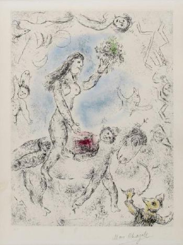 Nu et Tour Eiffel by Marc Chagall