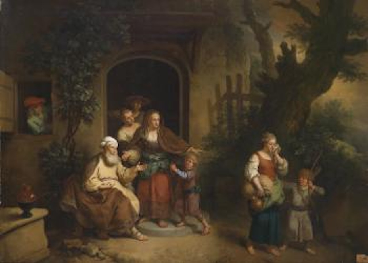 Abraham casts out Hagar by Christian Wilhelm Ernst Dietrich