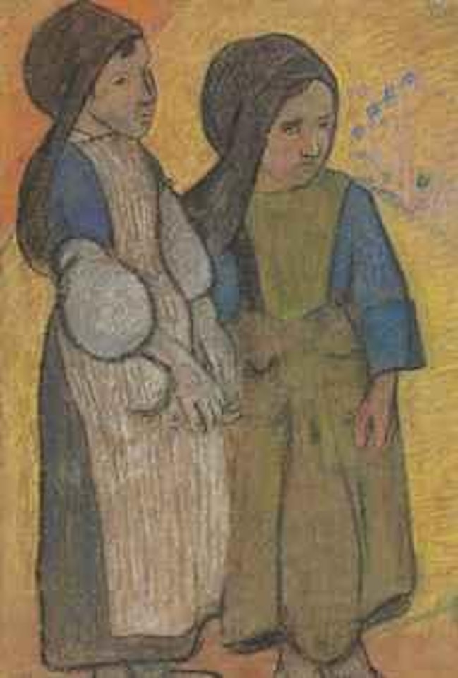 Petites Bretonnes devant la mer (II) by Paul Gauguin