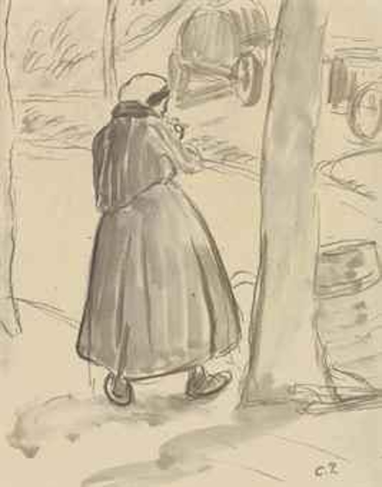 Paysanne de dos by Camille Pissarro